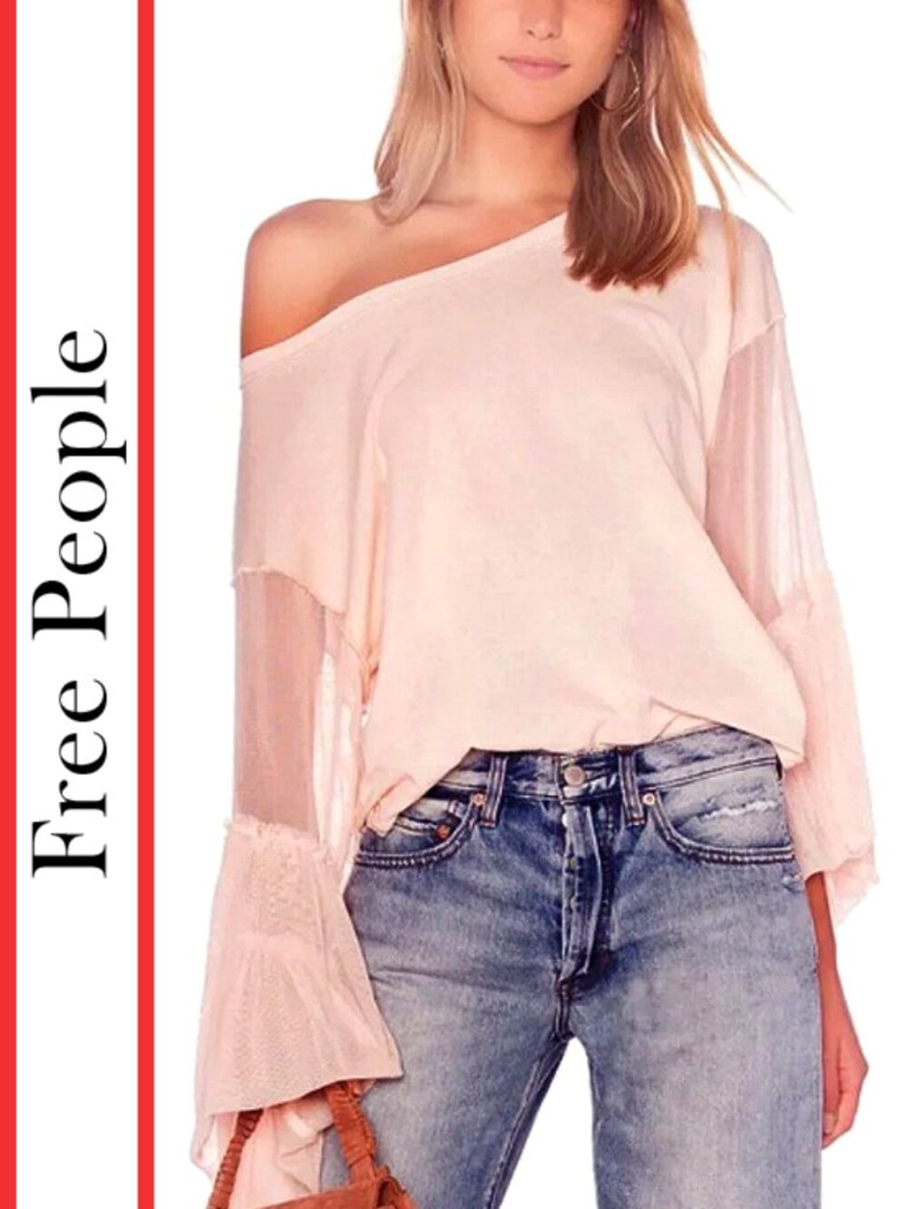 Free People | 'Still Got It' Mesh Bell Sleeve Top